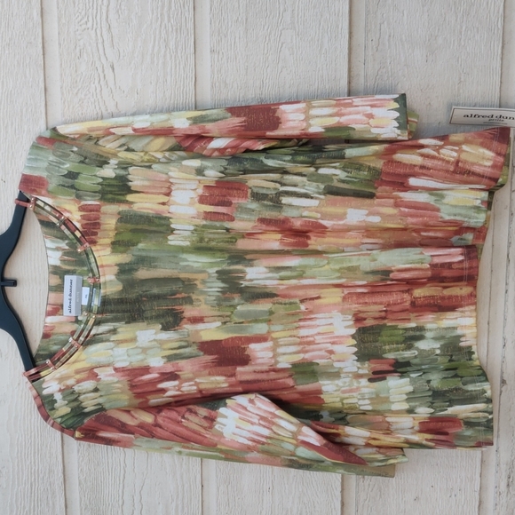 Alfred dunner women's blouse size petite XL  multicolor - Picture 1 of 12